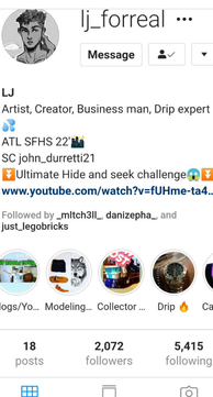 Instagram before: 2,072 followers