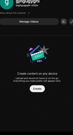 YouTube before: empty channel